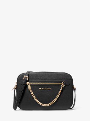 Michael Kors Jet Set Böyük Saffiano Dəri Çapraz Çanta