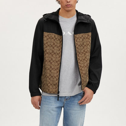 Coach Signature Tam Fermuarlı Külək Gödəkçəsi
