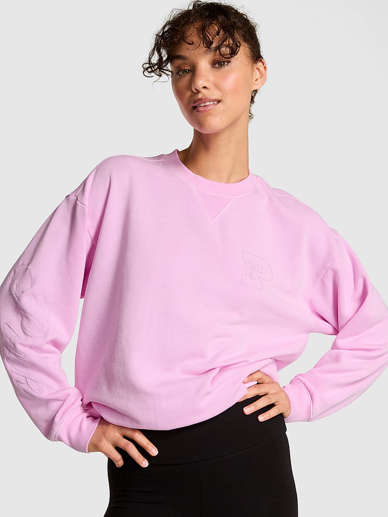 PINK Campus Fleece™ Oversized Crew Sweatshirt