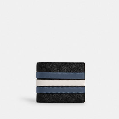 Coach 3-in-1 Cüzdan Signature Canvas Varsity Zolaqlı