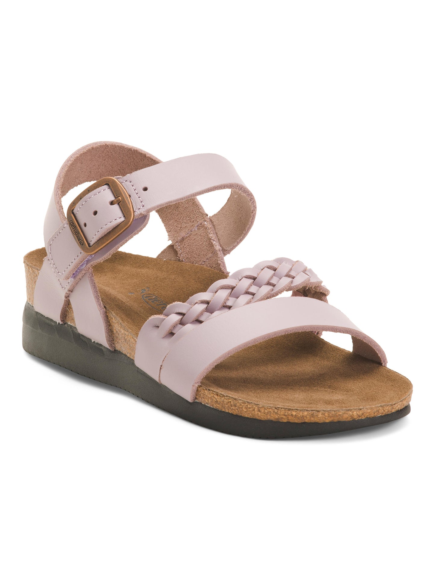 AEROTHOTIC Leather Quinn Comfort Wedge Sandals With Antimicrobial Lining