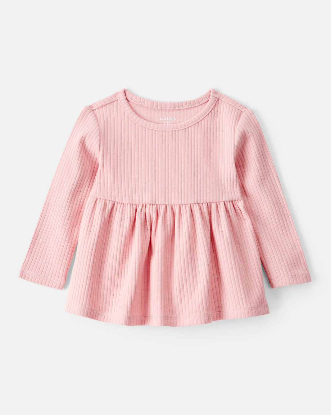 Carter's Qız Uşaq Uzun Səkili Peplum Bluzka - Çəhrayı