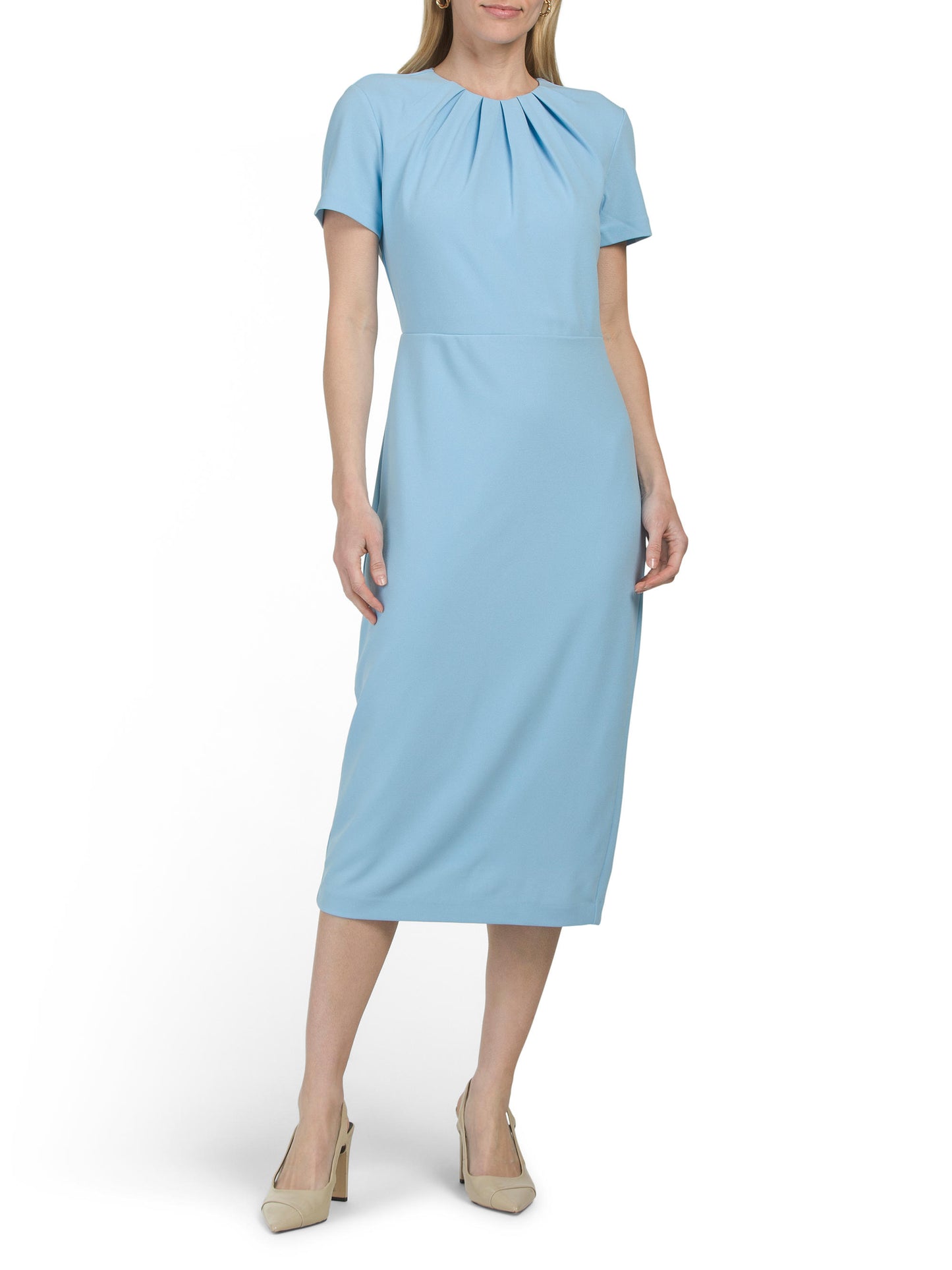 ALEXIA ADMOR Quinn Draped Crew Neck Qısa Kollu Geyim