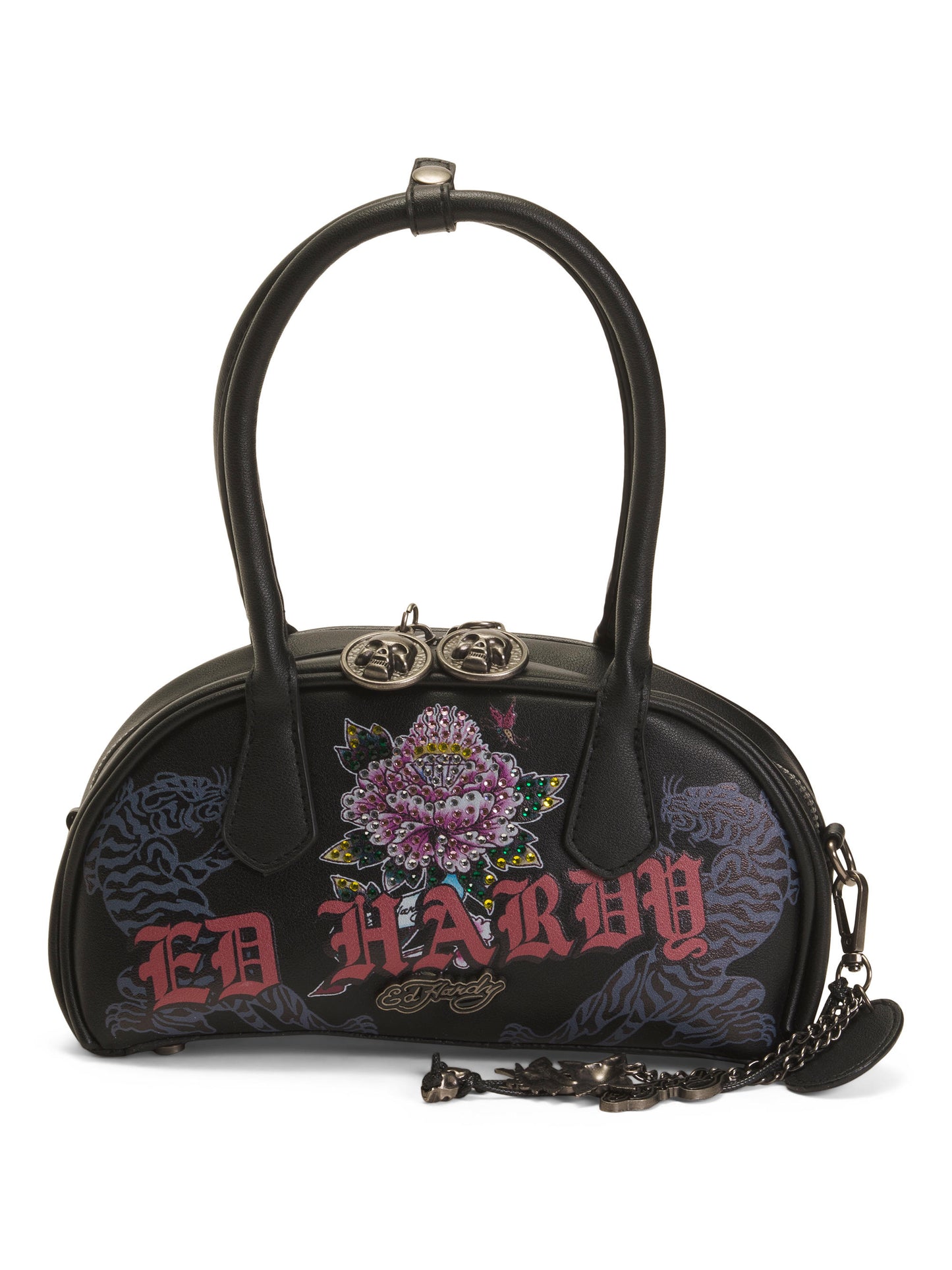 ED HARDY Liana Dome Logo Çanta Anahtar Koleksiyonu