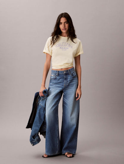 Calvin Klein Arch Logo Qrafik Geniş T-Shirt