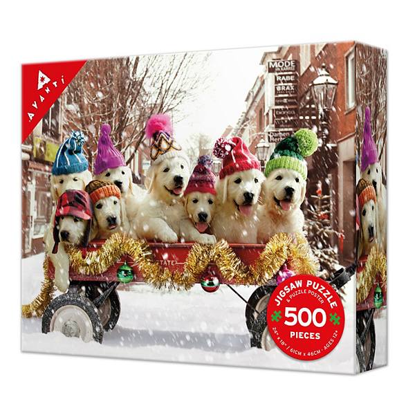 Puppies in a Wagon 500 Parçalı Yapboz