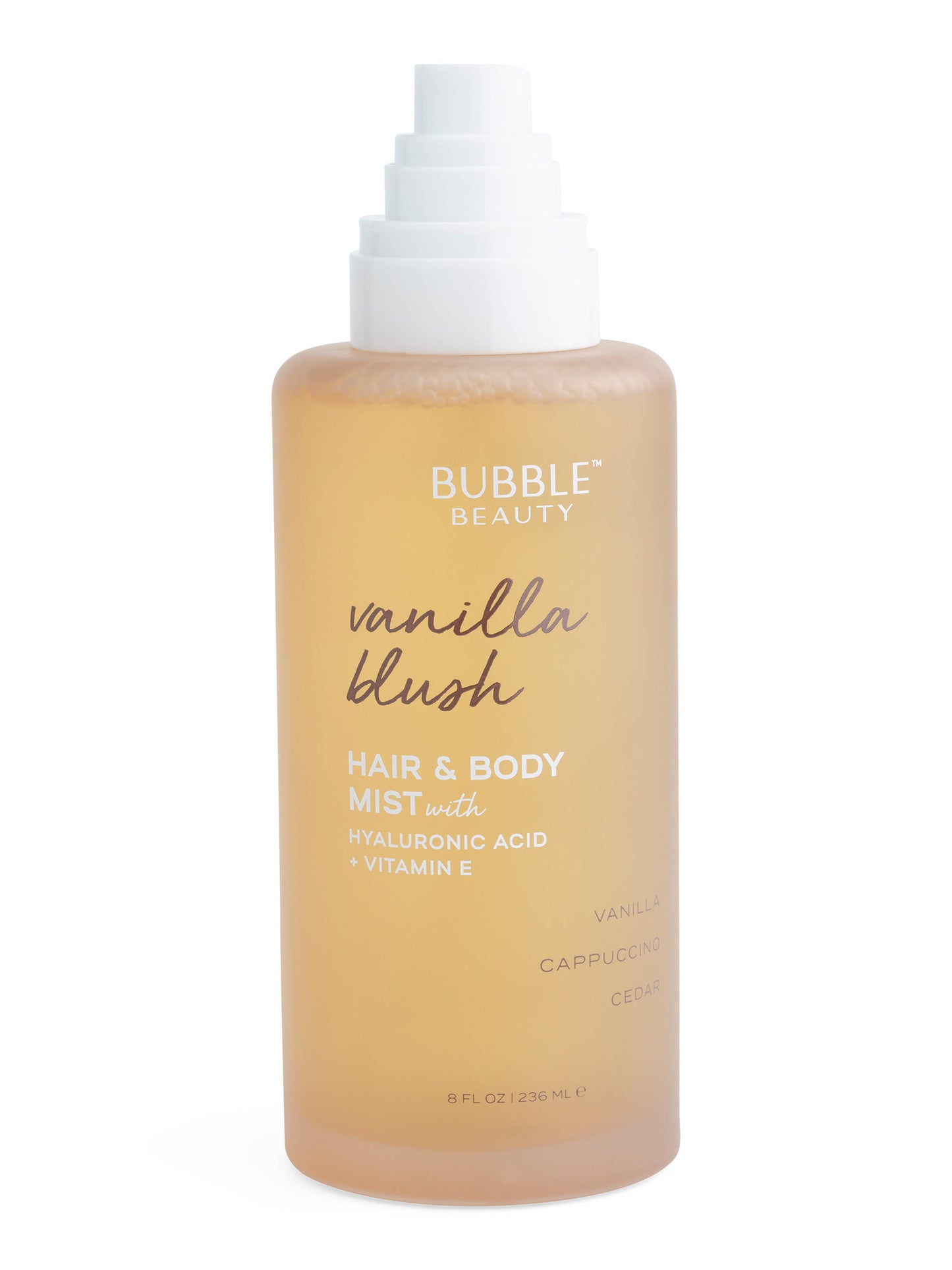 BUBBLE BEAUTY 8oz Vanil Çəhrayı Saç və Bədən Sprey Hialuron Turşusu və E Vitamini ilə