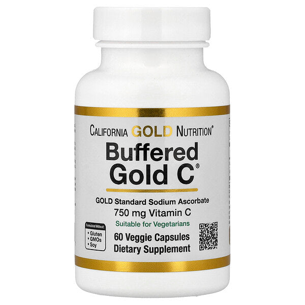 California Gold Nutrition Buffered Gold C Sodium Ascorbate C Vitamini 60 Vegetarian Kapsul