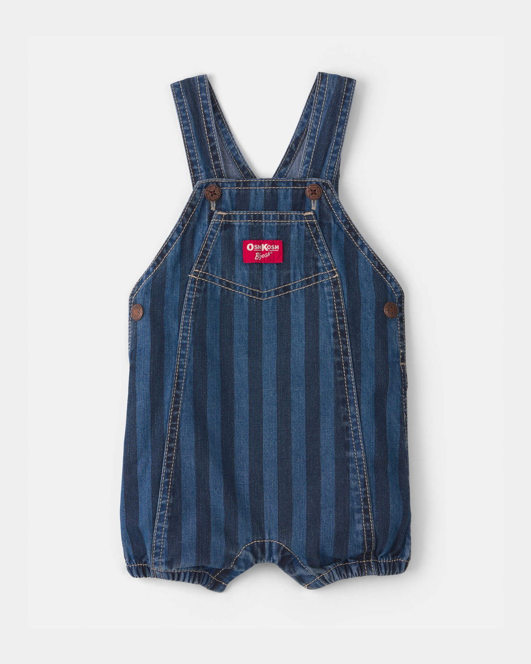OshKosh B'gosh Uşaq Çizgili Denim Kombinezon - Tünd Yuma