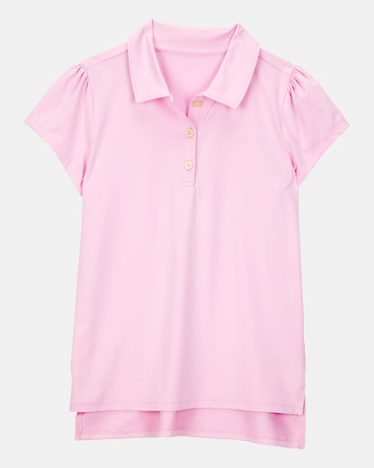 OshKosh B'gosh Qız Aktiv Uniform Polo Köynəyi BeCool™ Nəmqəbul Parçada - Çəhrayı