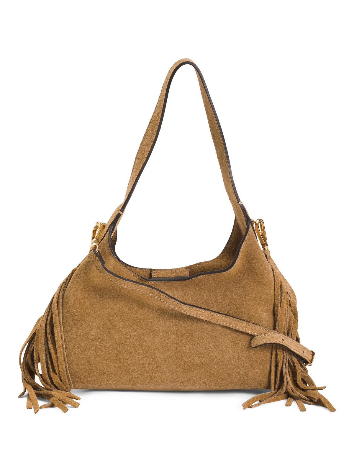 ISADORA İtaliyada İstehsal Edilmiş Süet Mini Hobo Çanta Saçaqlarla