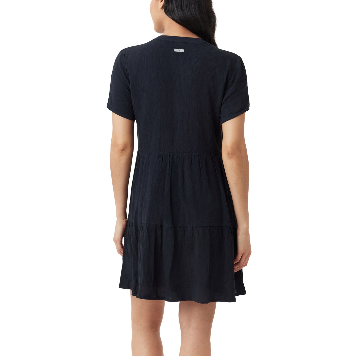 Hurley Qadın Qatlı Büzüşük Geyimi Qara XX-Large