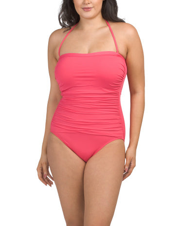 Pearl Shirred Bandeau Bir Parçalı Biquini