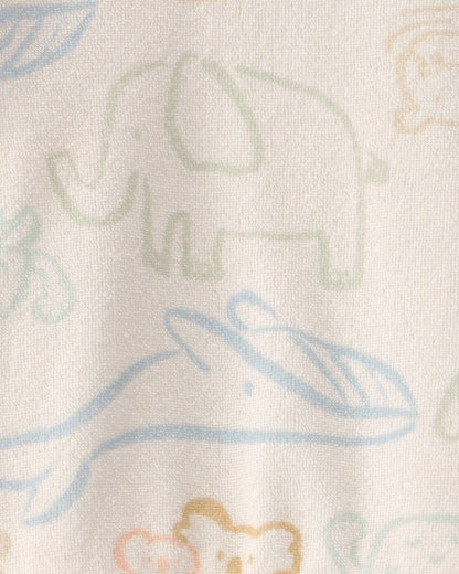 Carter's Baby Animal Friends Terry Pullover Sweatshirt - Krem