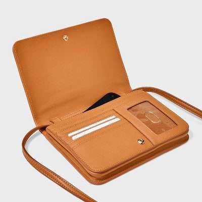 Flap Cell Phone Wallet - A New Day Qəhvəyi: Kabuk, Qısqac Bağlanması, Vahid Naxış