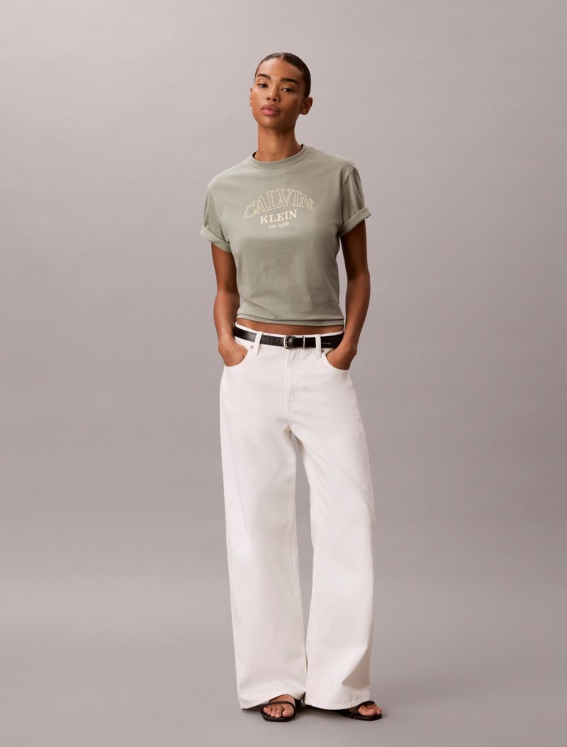 Calvin Klein Arch Logo Graphic Boxy Köynək