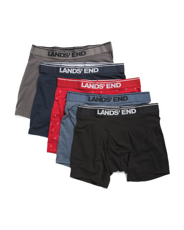 LANDS END 5 Paket Örme Boxer Şort