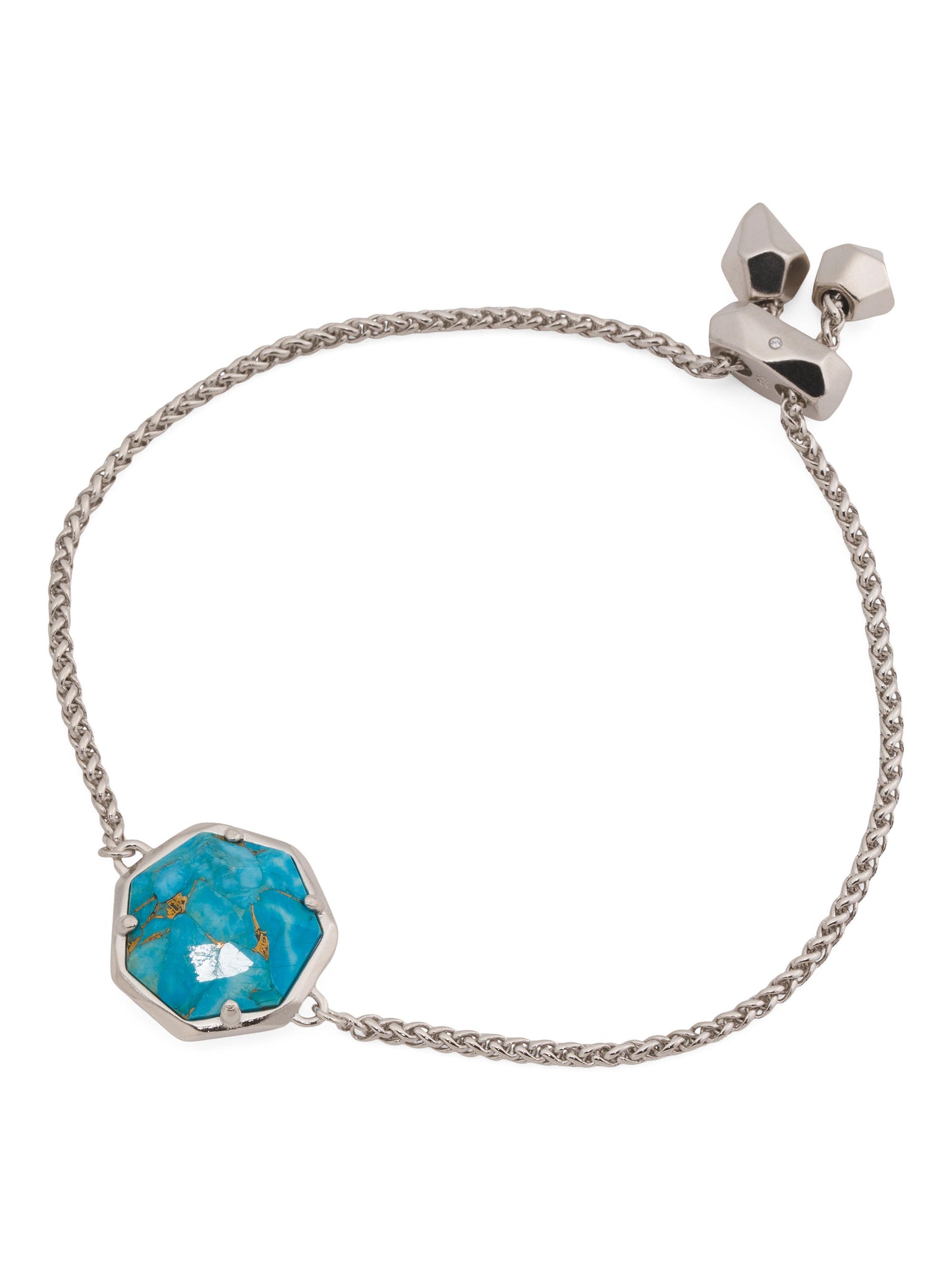KENDRA SCOTT Silver Cynthia Firuzəyi Zəncirlı Bilək Əcessuarı