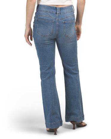 D. JEANS Yüksək Bel Butt Sculptor Fit Solution Dar Bootcut Cins