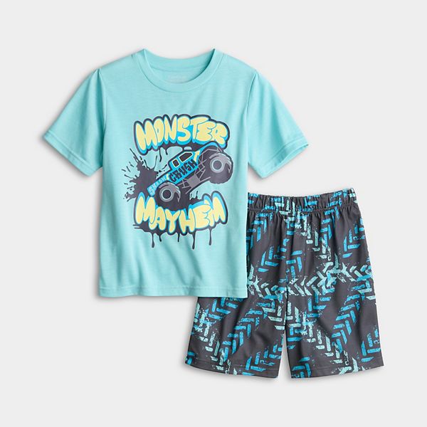 Cuddl Duds® Oğlan 4-16 Yaş Qısa Kollu Pijama Dəsti