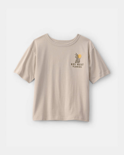 OshKosh B'gosh Oğlan Key West Qrafik Köynəyi - Bej