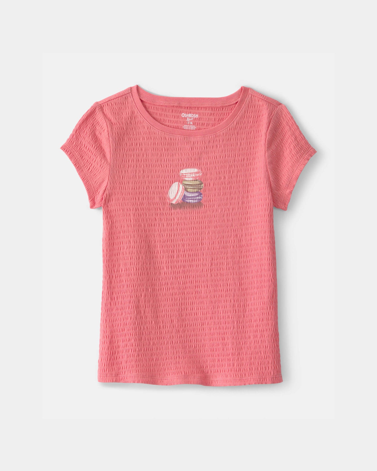 OshKosh B'gosh Qız Makaron Buruşqulu Bluzka - Mercan