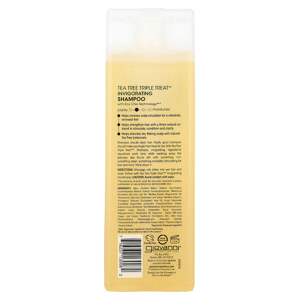 Giovanni Tea Tree Triple Treat Canlandırıcı Şampun Bütün Saç Tipleri Üçün 250ml