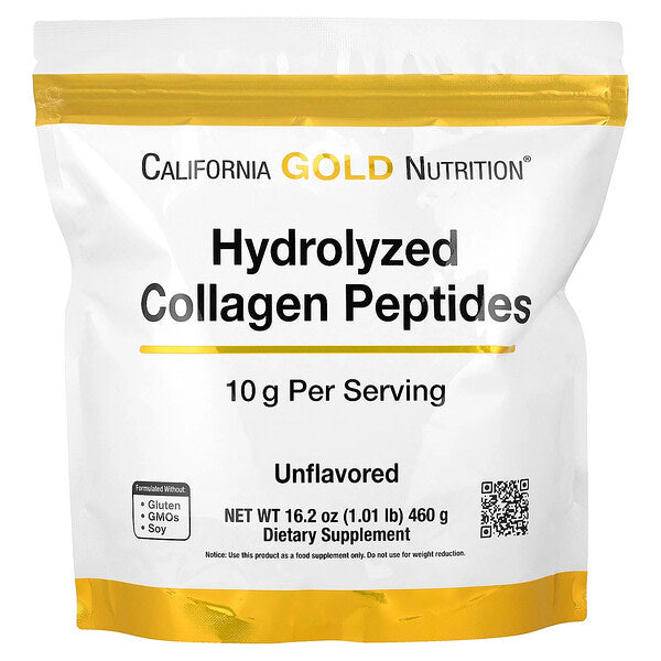 California Gold Nutrition Hidrolizə Kollagen Peptidləri Tip I III Ləzzətsiz 460 G