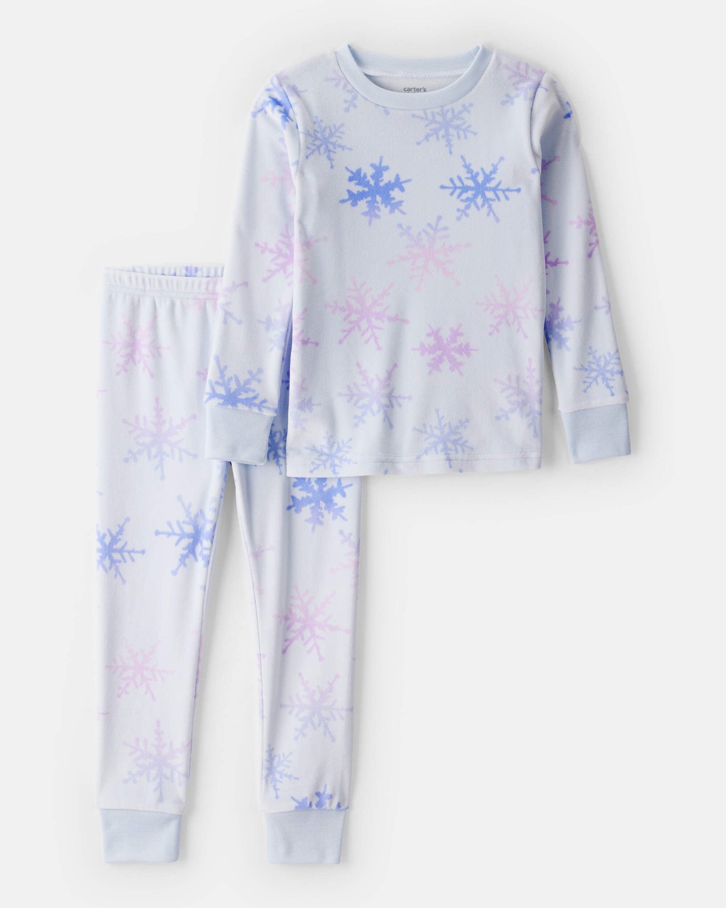 Carter's Toddler Qız Qarpaz Bağlı Rəngli DreamPlush Uzun Qol Sıx Oturan 2-Hissəli Pijama - Mavi