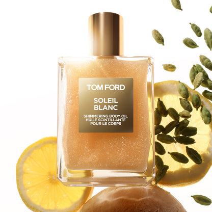 TOM FORD Soleil Blanc Şimər Edən Bədən Yağı Amber və Bergamot ilə