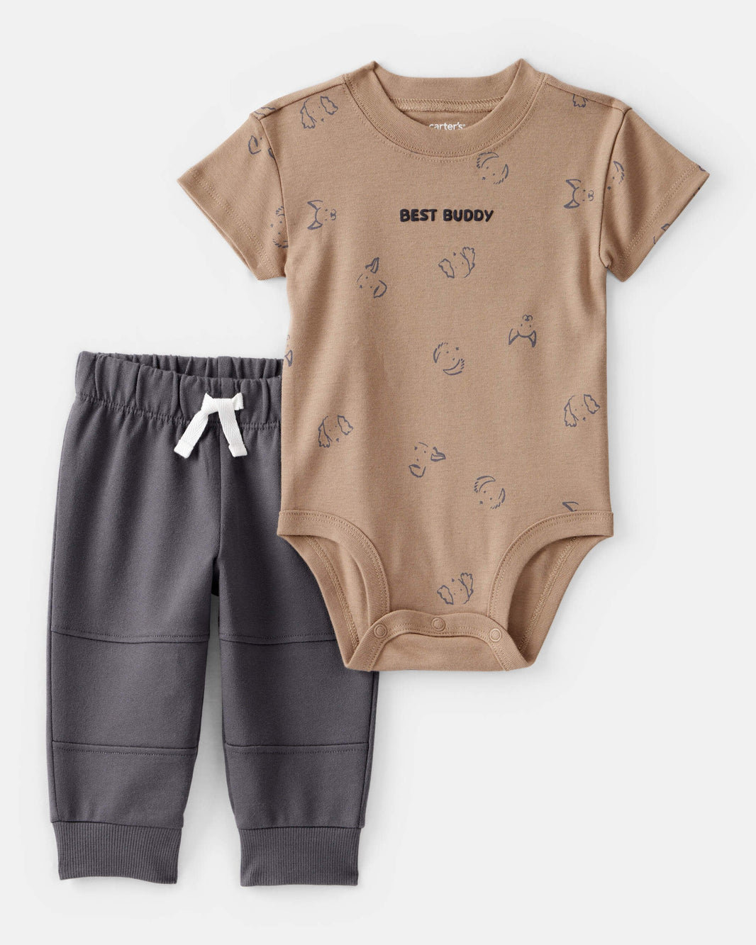 Carter's Körpə Oğlan 'En Yaxşı Dost' Bodysuit və Jogging Dəsti - Qəhvəyi