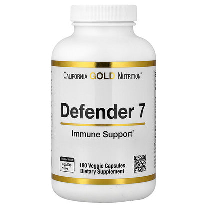 California Gold Nutrition Defender 7 C, D3, B6, Sink və Selenium 180 Veqetarian Kapsul