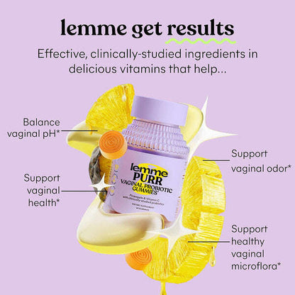 Lemme Purr Vaginal Probiotic Gummies Ananas 60 Gummies YoxYox