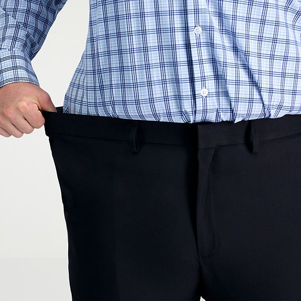Haggar® Premium Comfort Böyük Ölçülü Düz Kesim Düz Ön Klassik Şalvar