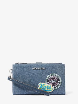 Michael Kors Jet Set Travel Işıltılı Denim Bilək Çantası