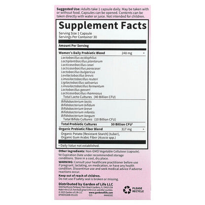 Garden of Life Dr Formulated Probiotics Once Daily Qadın 50 Milyard 30 Vegetarian Kapsul