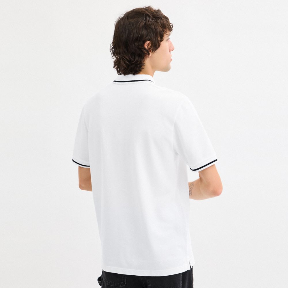 Coach Signature Trim Polo Organic Pambıqdan