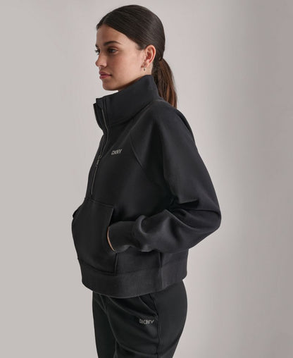 DKNY Sport DKNY Qadın Cıvata Logolu Yarım Fermuar Sweatshirt