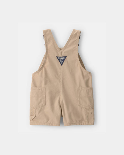 OshKosh B'gosh Körpə Oğlan Kənəvir Qısa Kombinezon - Xaki