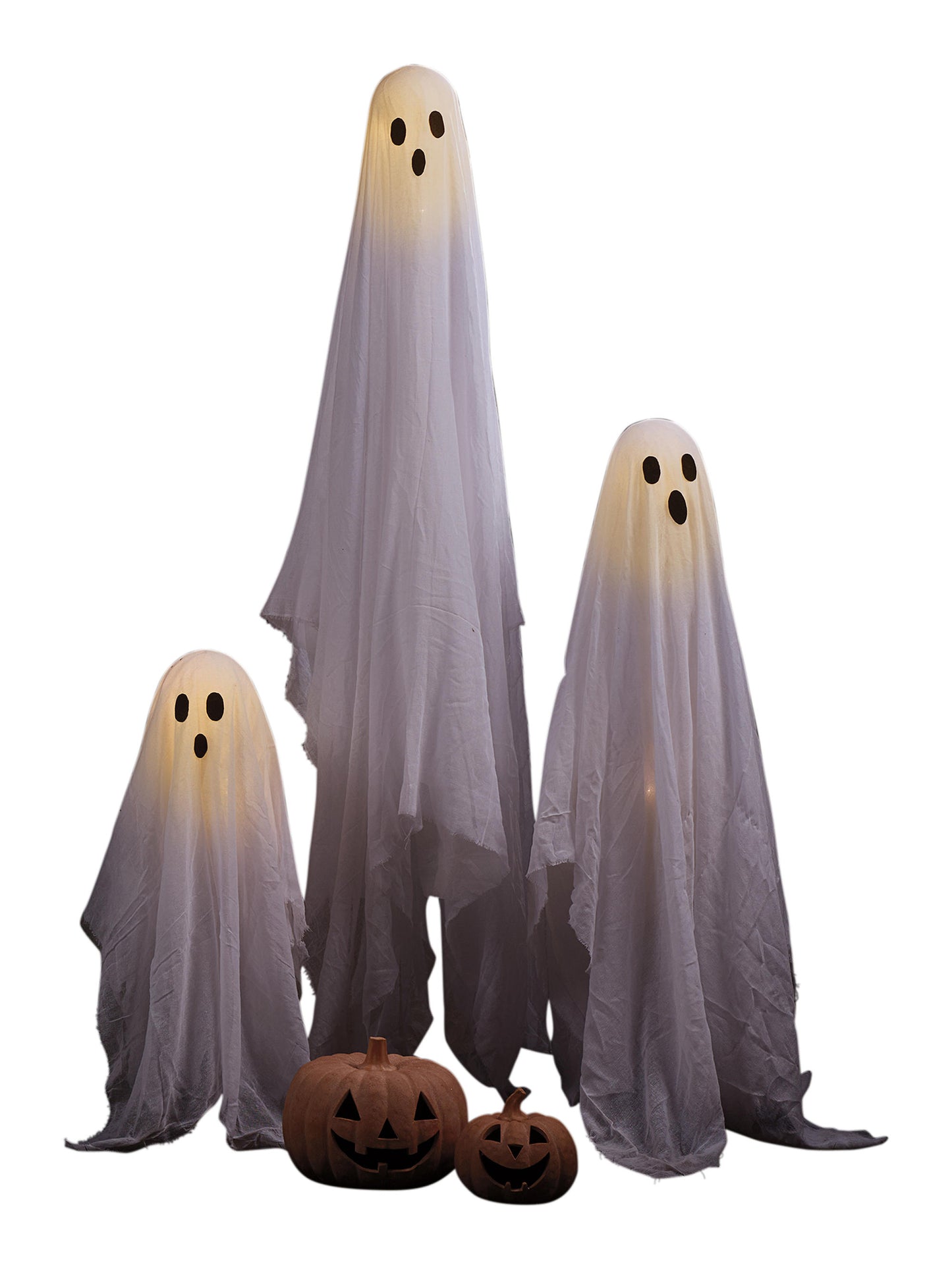 MARTHA STEWART Outdoor Safe Oversized Fabric Led Ghosts