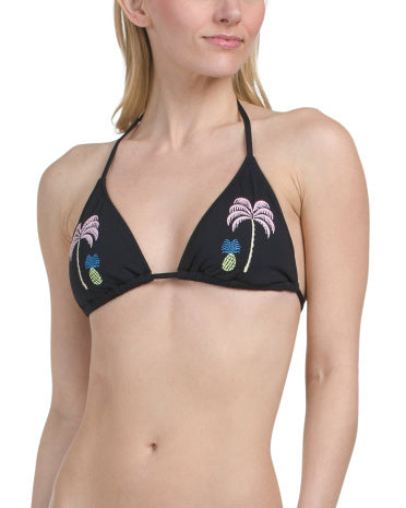 String Triangle Bikini Top Üstü