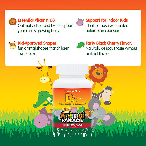 Naturesplus Animal Parade D3 Vitamini Qara Çiçək 90 Tablet