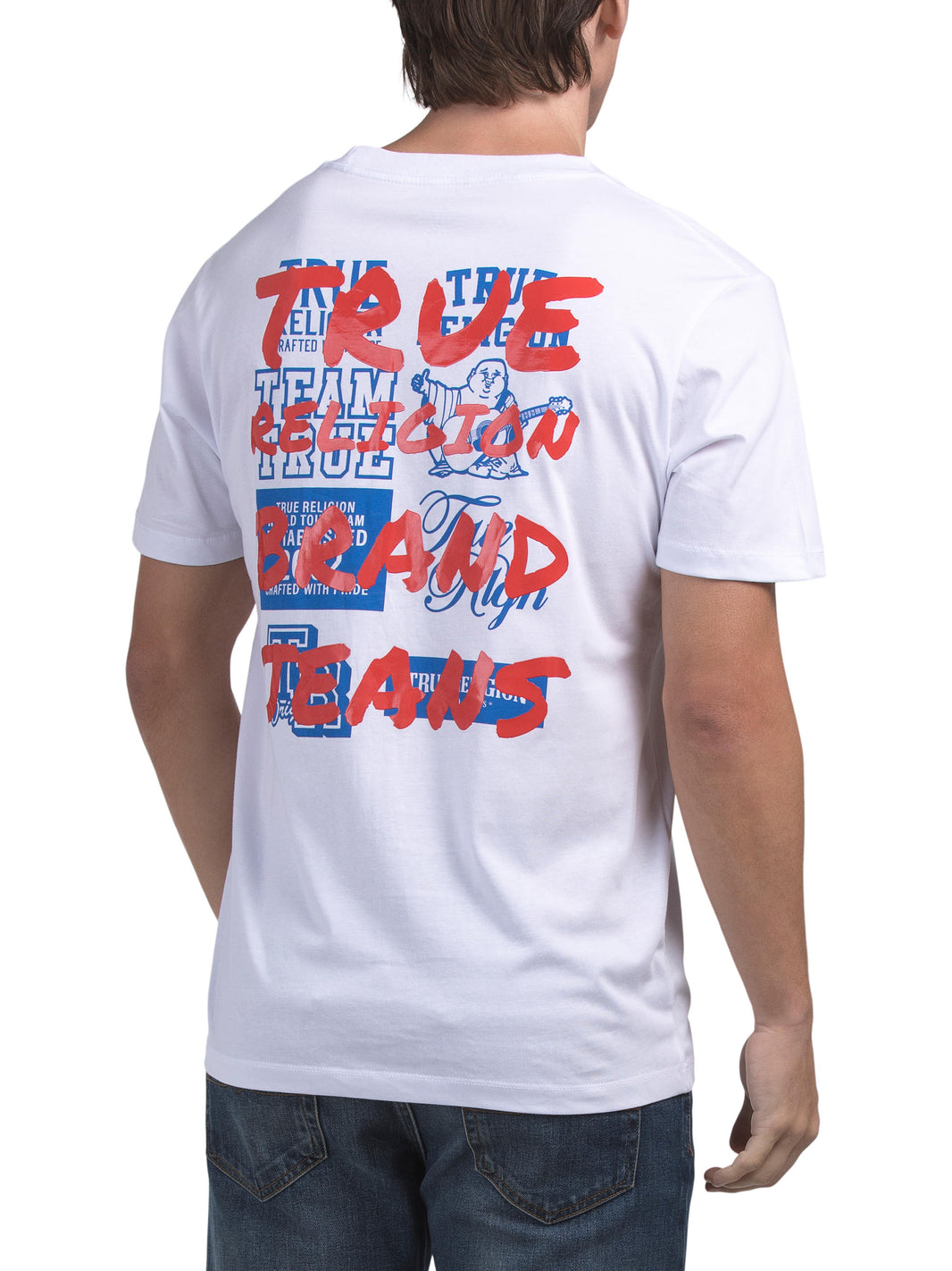 TRUE RELIGION Script Newspaper Tee