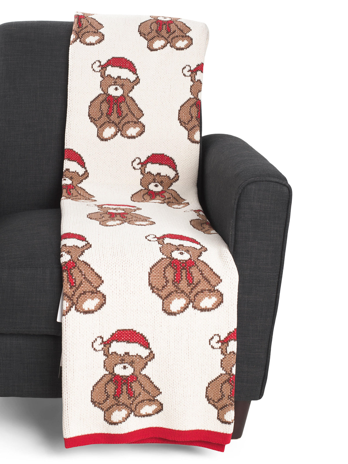 HANDCRAFTED IN INDIA Multi-Bear Knitted Throw