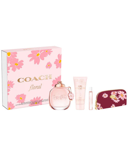 COACH 4-Parçalı Çiçəkli Eau De Parfum Dəsti