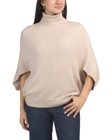 CYRUS Turtleneck Cape Sleeve Sweater