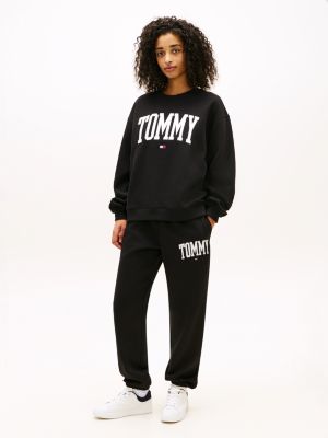 Tommy Hilfiger Varsity Logolu Kişi Trenin Şalvarı, Qara