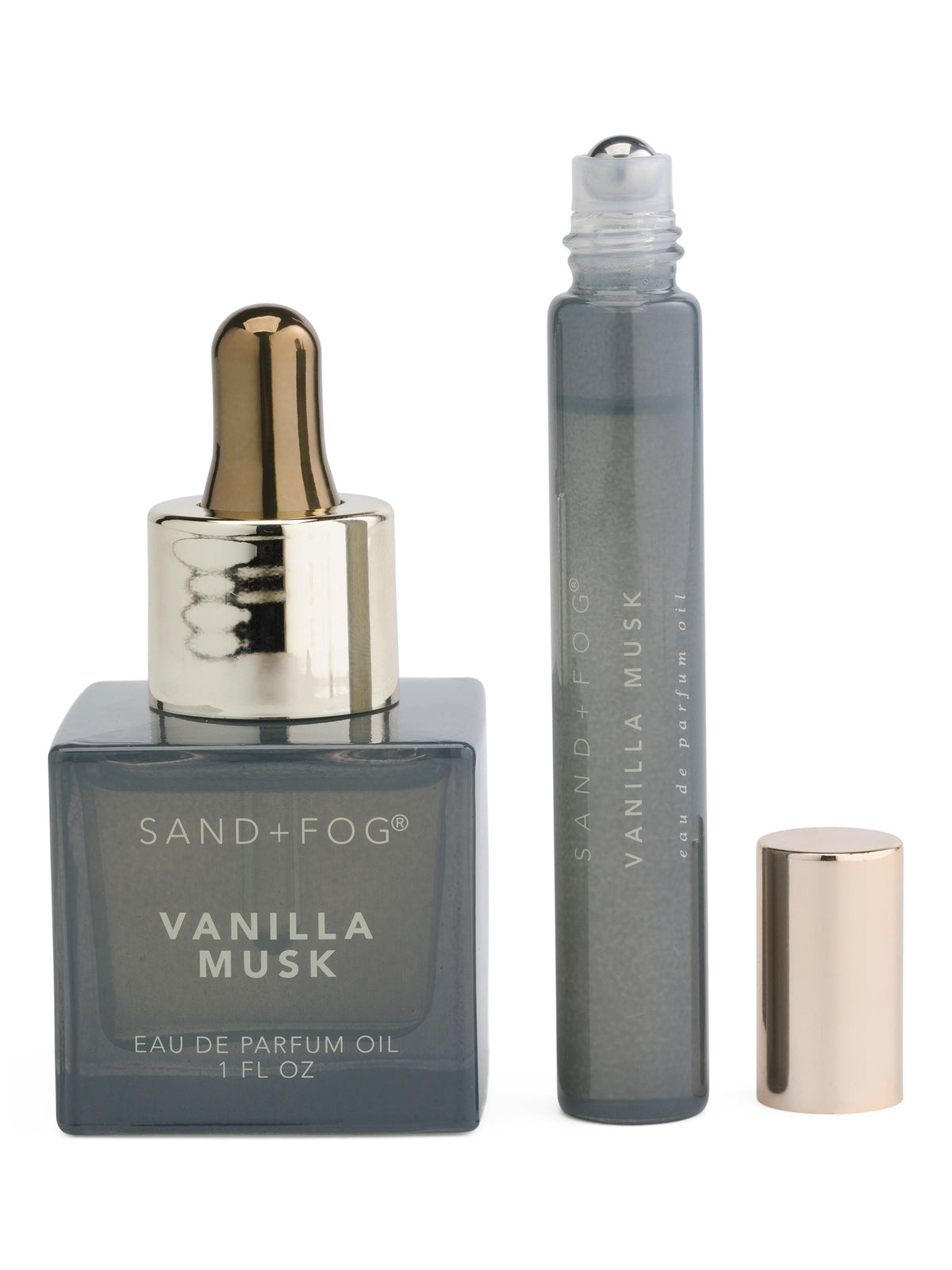 SAND AND FOG 2-Pack Vanil Musk Eau De Parfum Damla və Roller Yağı Qutulu Dəsti