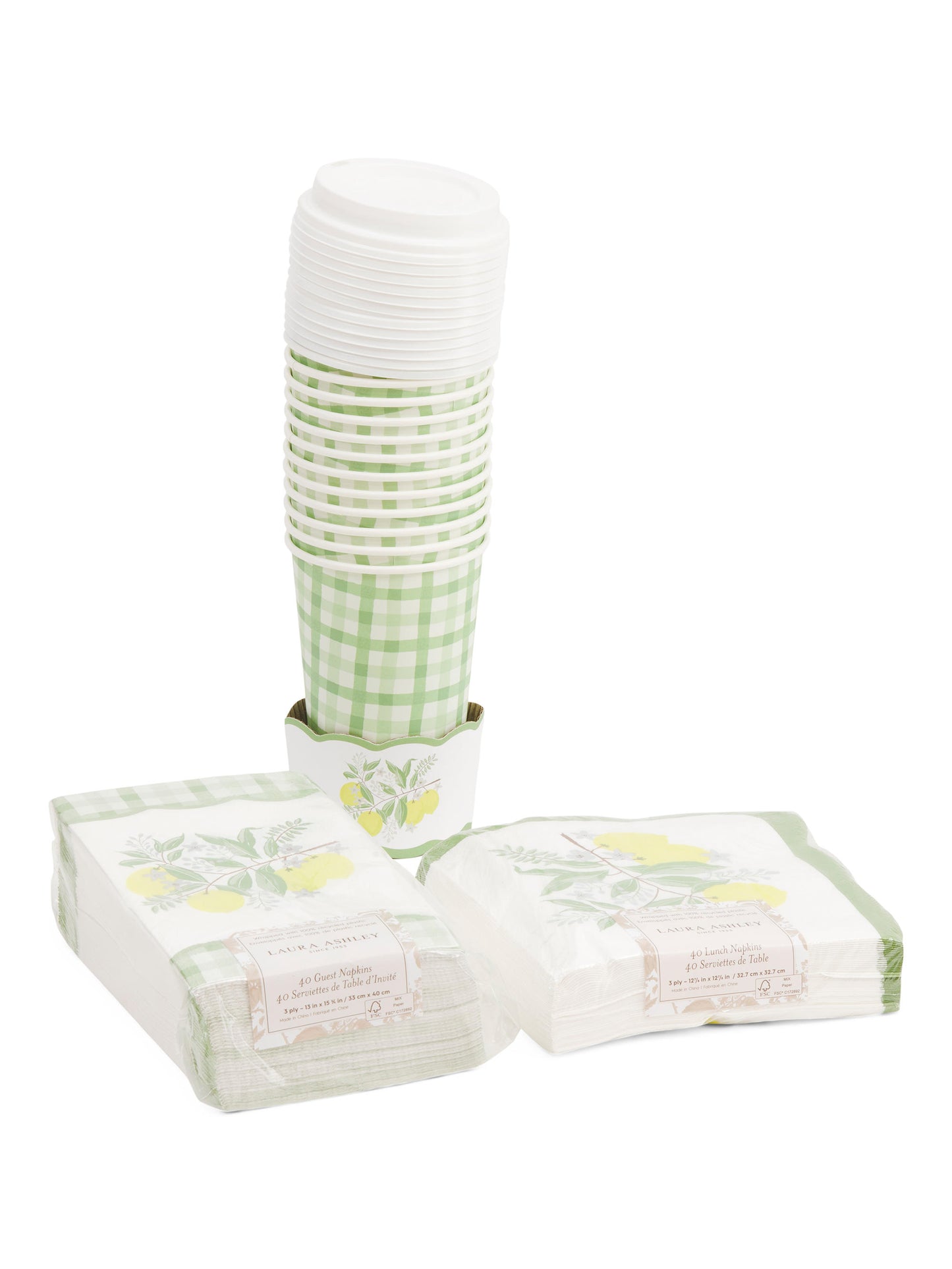LAURA ASHLEY Limon Yastıq Nahar Salfeti Və İsti Fincan Dəsti