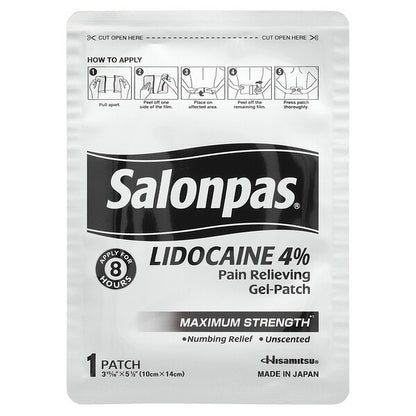 Salonpas Lidocaine 4 Ağrı Gidərən Gel Plaster Maksimum Güc 6 Adet